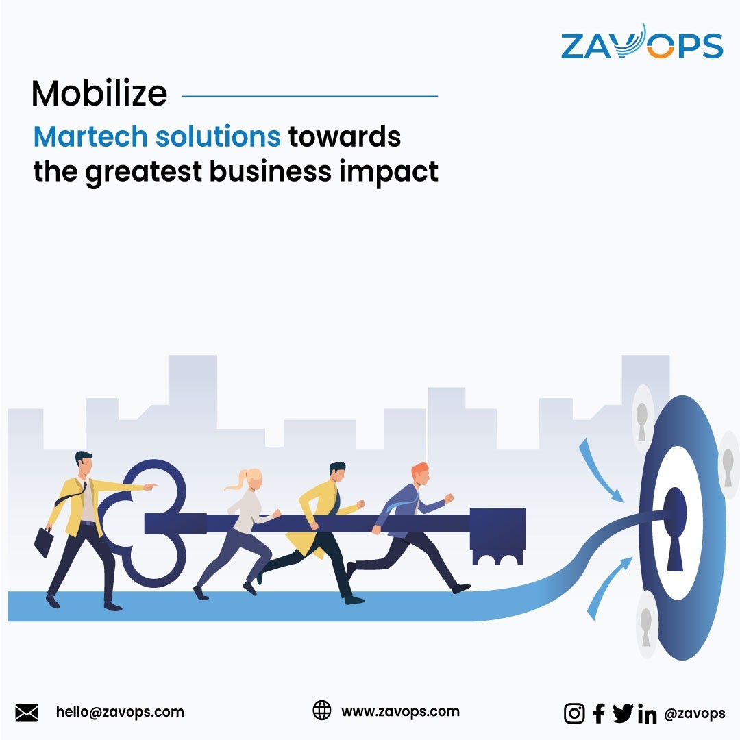 We know how to help your team evolve faster in the digital world while achieving more through technology. As the role of MarTech is transforming radically, change in the marketing and sales departments might get tough to get a grasp on. We are here to assist. Get in touch with us today!
.
.
.
.
#zavops #performacemarketing #marketingagency #datadriven #datadrivenmarketing #growthmarketing #brandanalysis #revenuegeneration #digitalagency  #inboundmarketing #revenuegrowth #MarTech #MartechSolutions #digitaltransformation #MoblizeMartech