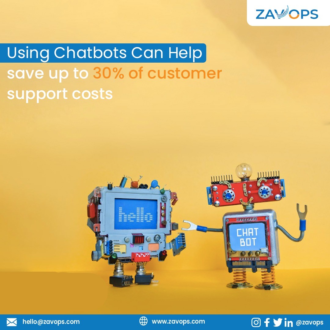 It is predicted that businesses spend nearly $1.3 trillion every year to service customer requests. The companies that have incorporated chatbots into their marketing automation claim that chatbots can help save up to 30% of customer support costs, according to Chatbots Life. By 2023, chatbots should take over 87% of customer service requests.
.
.
.
.
#zavops #performacemarketing #marketingagency #datadriven #datadrivenmarketing #growthmarketing #brandanalysis #revenuegeneration #digitalagency  #inboundmarketing #revenuegrowth #marketingautomation